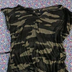 Camo Print Women's Top